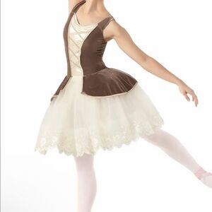 Weissman You Shall Go velvet tulle Ballet Costume style 10617 size Adult Small
